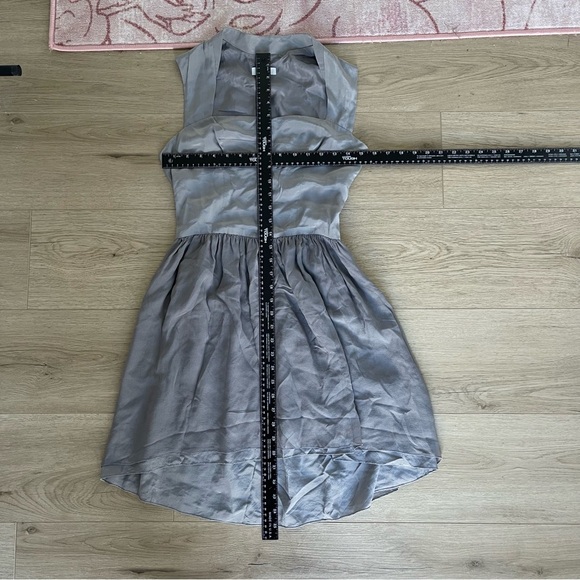 Vintage Nomia Gray Silver Dress - Size 6 - Picture 5 of 5